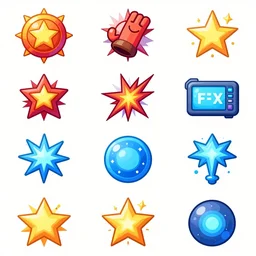 vfx spritesheet!!!!!, magic spell, indie game, bundle, game resources, spritesheet game jam art set