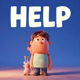 poster for an animation film called help, 8 k, hd, art by craig mullins