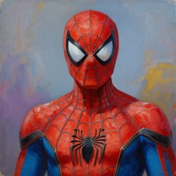 portrait spiderman inspired by the los angeles lakers, 1 9 3 9, oil on canvas by william sidney mount, hyper militaristic, spidey suit, vibrant, colorful, trending on artstation