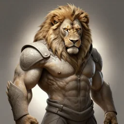 mutant warrior muscular lion in a hoodie, portrait, intricate, elegant, highly detailed, studio backlight , digital painting, artstation, concept art, smooth, sharp focus, illustration
