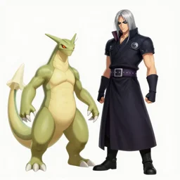 Illustration Mewtwo vs Sephiroth