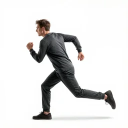 guy running away on white background, stock photo, stock, 4k, scary, meme, high quality