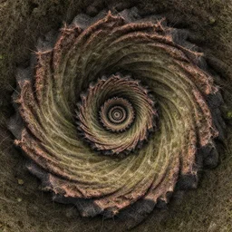 fractal, round, hilly