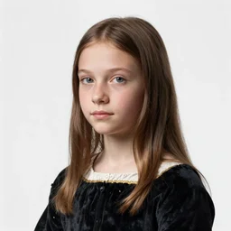 an ambient occlusion render of a portrait of a young girl by simone martini and roelof van vries filmic and trending on flickr