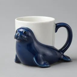 a hand sculpted navy seal mug
