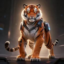 an anthropomorphic cyberpunk tiger, backlighting, trending on artstation, digital art, furry art, trending on furaffinity, fantasy art, by kawacy