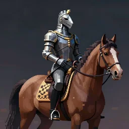 pixel art!!!! headless chess knight!!! on a horse!! by kazuma kujo stylized artstation trending!!!!