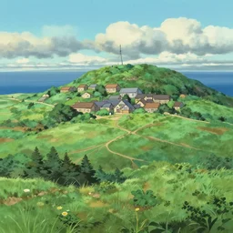 key anime visual of a landscape of reunion island, modern anime style by studio ghibli, trending on artstation