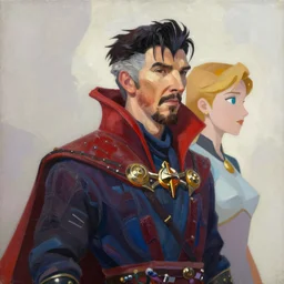 rob rey oil portrait painting of partially armored as doctor strange as overwatch character, evergarden, medium shot, asymmetrical, profile picture, organic painting, sunny day, matte painting, bold shapes, hard edges, illustration, trending on artstation, by huang guangjian, gil elvgren, ruan jia, greg rutkowski, gaston bussiere