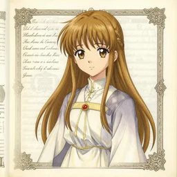 cute anime girl, scan of codex seraphinianus