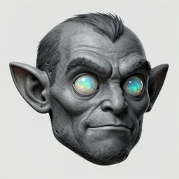 anthropomorphic d 2 0 comedic genius head in opal darkiron mr. bean grey wide head, intricate, elegant, highly detailed monster, digital painting, artstation, concept art, sharp focus, illustration, art by artgerm, bob eggleton, michael whelan, stephen hickman, richard corben, wayne barlowe, alphonse mucha, 8 k