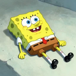 A decomposing corpse in Spongebob Squarepants, Realistic human body, Famous cartoons, Spongebob show