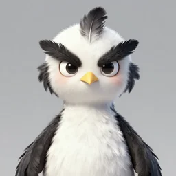 protogek with feathered eyebrows and arms