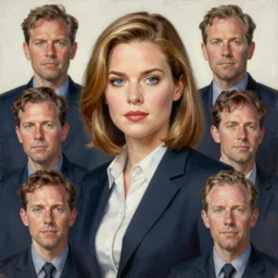 portrait of young gillian anderson as dana scully in x - files. fbi agent in suit. beautiful, lithe. oil painting by gil elvgren, hugh ward, art frahm, hubbard sundblom, alberto vargas, fritz willis, beautiful woman, detailed matte painting, realistic portrait, symmetrical, bright colours, highly detailed, digital painting, artstation, concept art, smooth, sharp focus, illustration, cinematic lighting