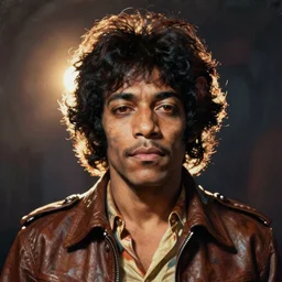 portrait of jimi hendrix by greg rutkowski in the style of egon schiele