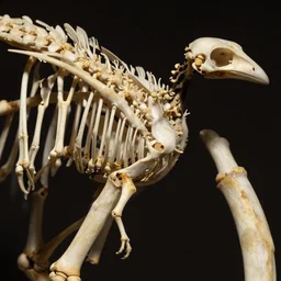 bird fossa made of fine bird bone structures, with diapsid with a pre - lachrymal fossa, a single occipital condyl, bone structure photograph by naturalist museum