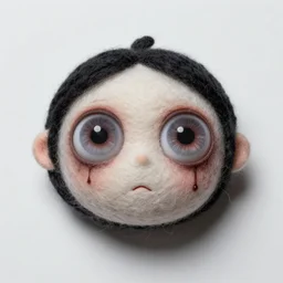 creepy felt solo with realistic eyes