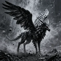 gorgeous lilith the mother of all monsters, black feathers, raining ash, fine art masterpiece, highly detailed dino valls wayne barlowe machiej kuciara, dramatic lighting, long shot, wide angle, uhd 8 k, sharp focus
