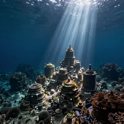 underwater city long exposure