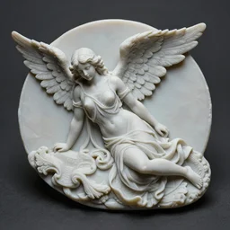 a Wax casting art of a fallen angel