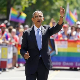 barack obama at a pride parade