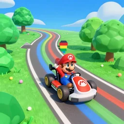 kanye west on rainbow road mario kart 8 map
