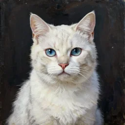 ghost cat, oil on canvas, high detail, hyperrealism, photo realistic, masterpiece