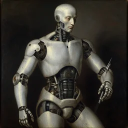 renaissance painting of a cyborg. repin.