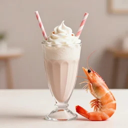 a well dressed milkshake wearing a dress next to a brilliant shrimp wearing an academic cap inside the mouth of a cow, digital art, photorealistic