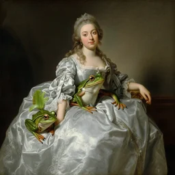 portrait rococo painting of Princess frog by Jean‑Honoré Fragonard