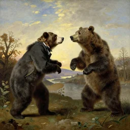stephen hawking fighting a bear by edward poynter