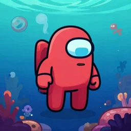deep sea diver in among us style