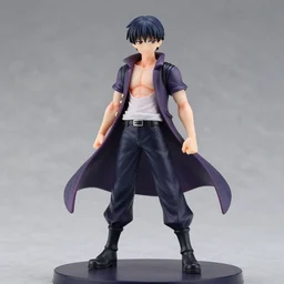 an anime nendoroid of goro majima, figurine, detailed product photo.