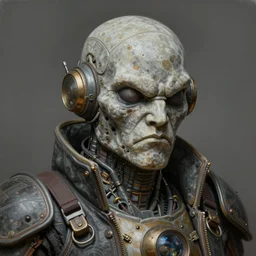portrait painting of a scowling dieselpunk emms stone, sharp focus, award - winning, trending on artstation, masterpiece, highly detailed, intricate. art by josan gonzales and moebius and deathburger