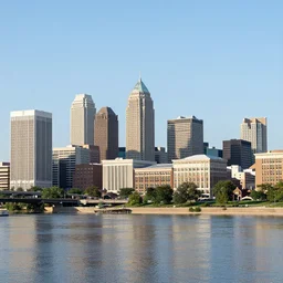 the skyline of the city of des moines iowa