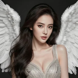 beauty girl asian, wings, angel sexy, hyper detailed, insane details, intricate, elite, elegant, luxury, by ismail inceoglu dragan bibin hans thoma greg rutkowski alexandros pyromallis rene maritte illustrated, perfect face, fine details, realistic shaded, fine - face, pretty face