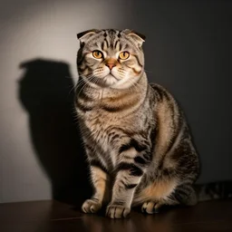 tabby scottish fold sitting