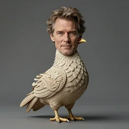 willem dafoe with a fowl body : intricate, elegant, highly detailed, centered, smooth, sharp focus,