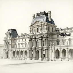 technical sketch of the louvre, by leonardo da vinci