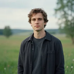 a portrait of a character in a scenic environment by Martin Schoeller