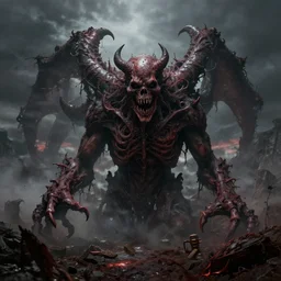 a landscape of hell, realism, hd, horrifying