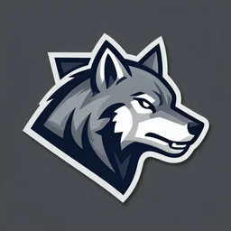 ultradetailed sideview of a wolf gaming logo