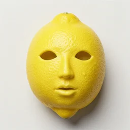 “ a lemon shaped as woman face”