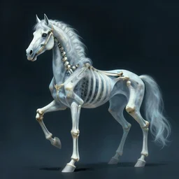 a ghost skeleton horse by Larry Elmore, digital art, trending on ArtStation