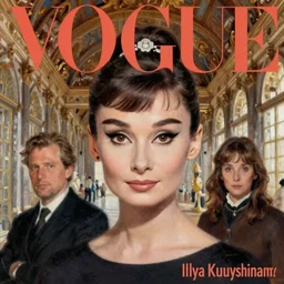 vogue magazine, elle magazine, instagram fashion, anime korean audrey hepburn portrait 3 / 4 centered, versailles, ilya kuvshinov, john singer sargent, oil painting, shaft anime key visual, earthy tones, trending on artstation, intricate