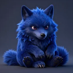 cute handsome cuddly werewolf from van helsing unreal engine hyperreallistic render 8k character concept art masterpiece deep vibrant navy blue