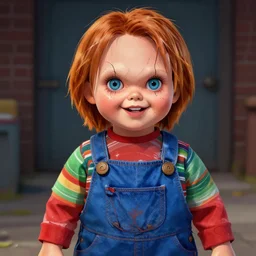 son of Chucky, digital art, illustration