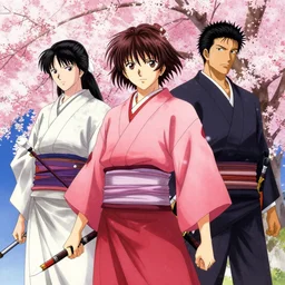 samurai in sakura, greg rutkowski, edward robert hughes, tony sart