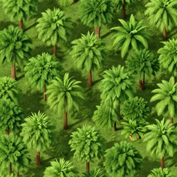 tropical forest. isometric view. Unreal engine