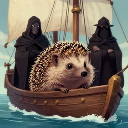 hedgehog on a ship in seqa of thieves